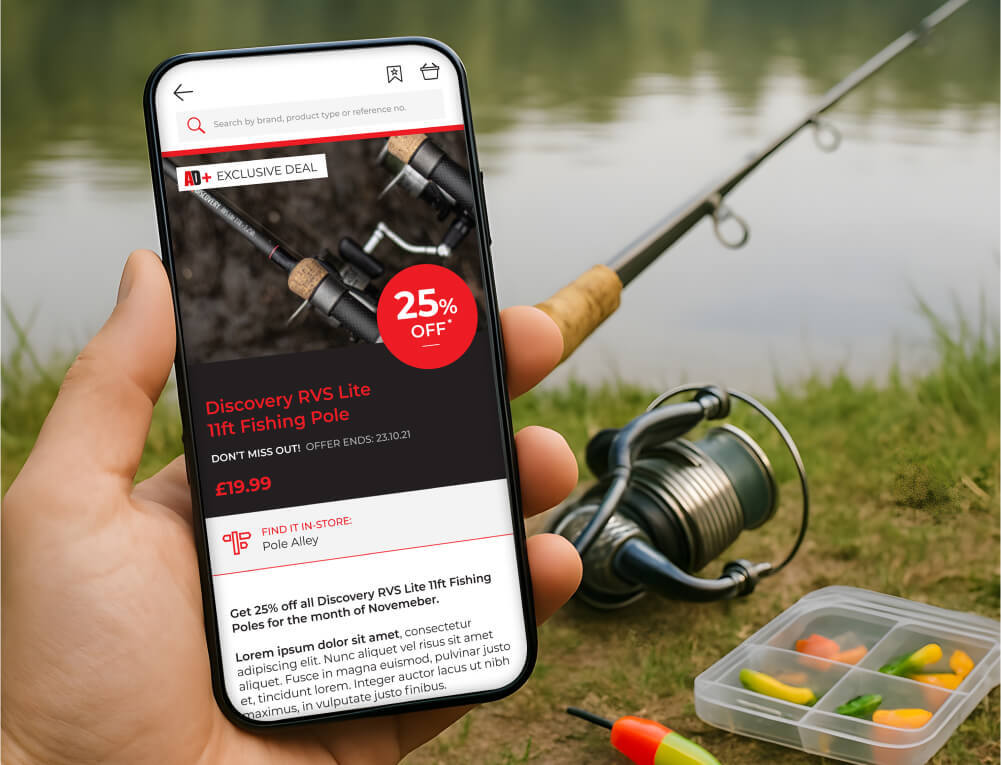 Fisherman using app