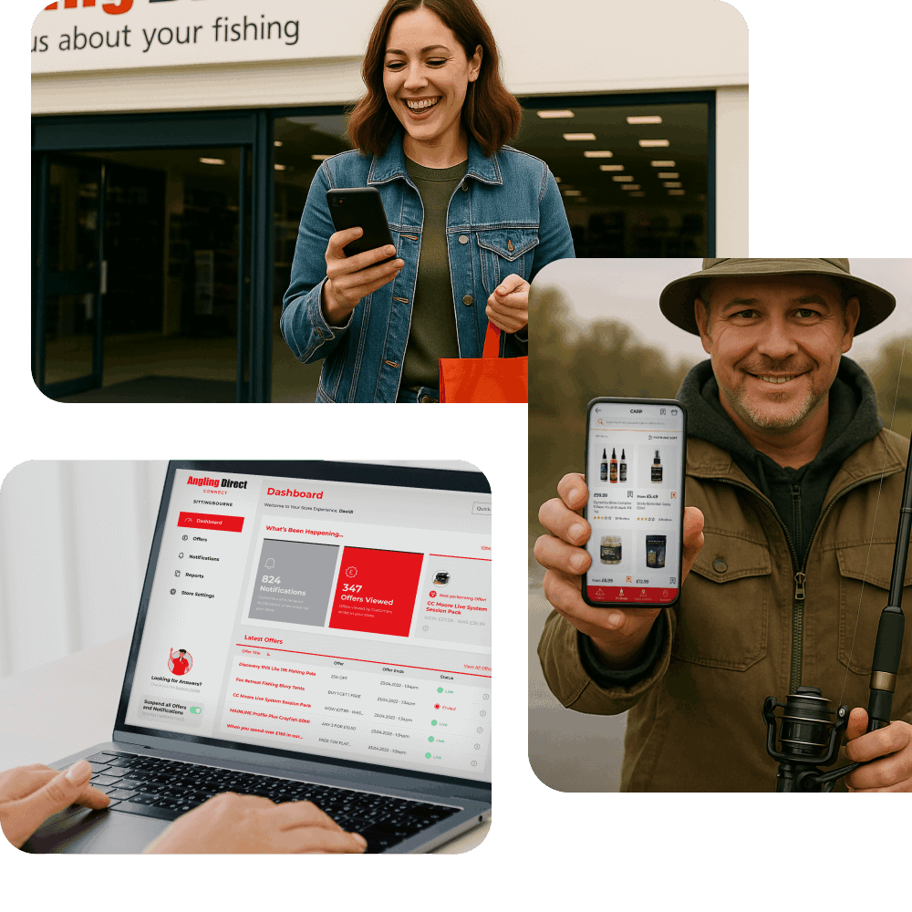 Collage of app and dashboard users
