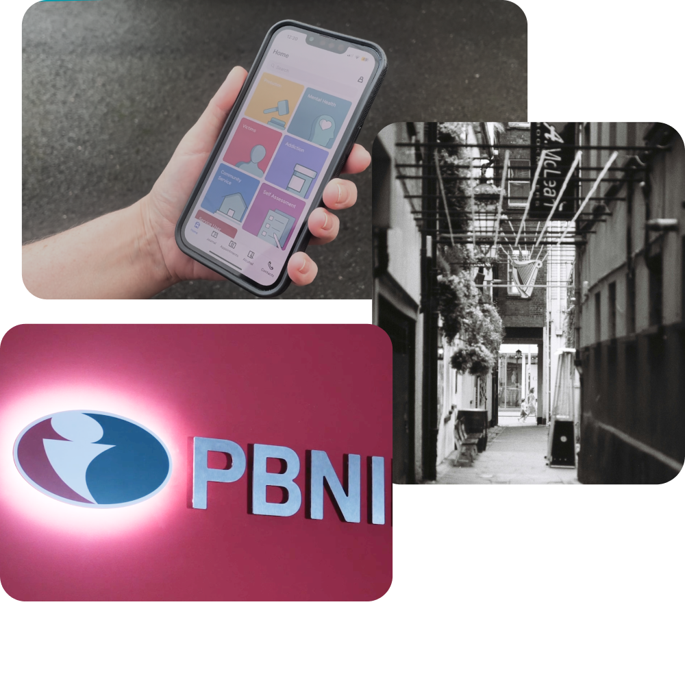 Service user using app, PBNI Office Belfast