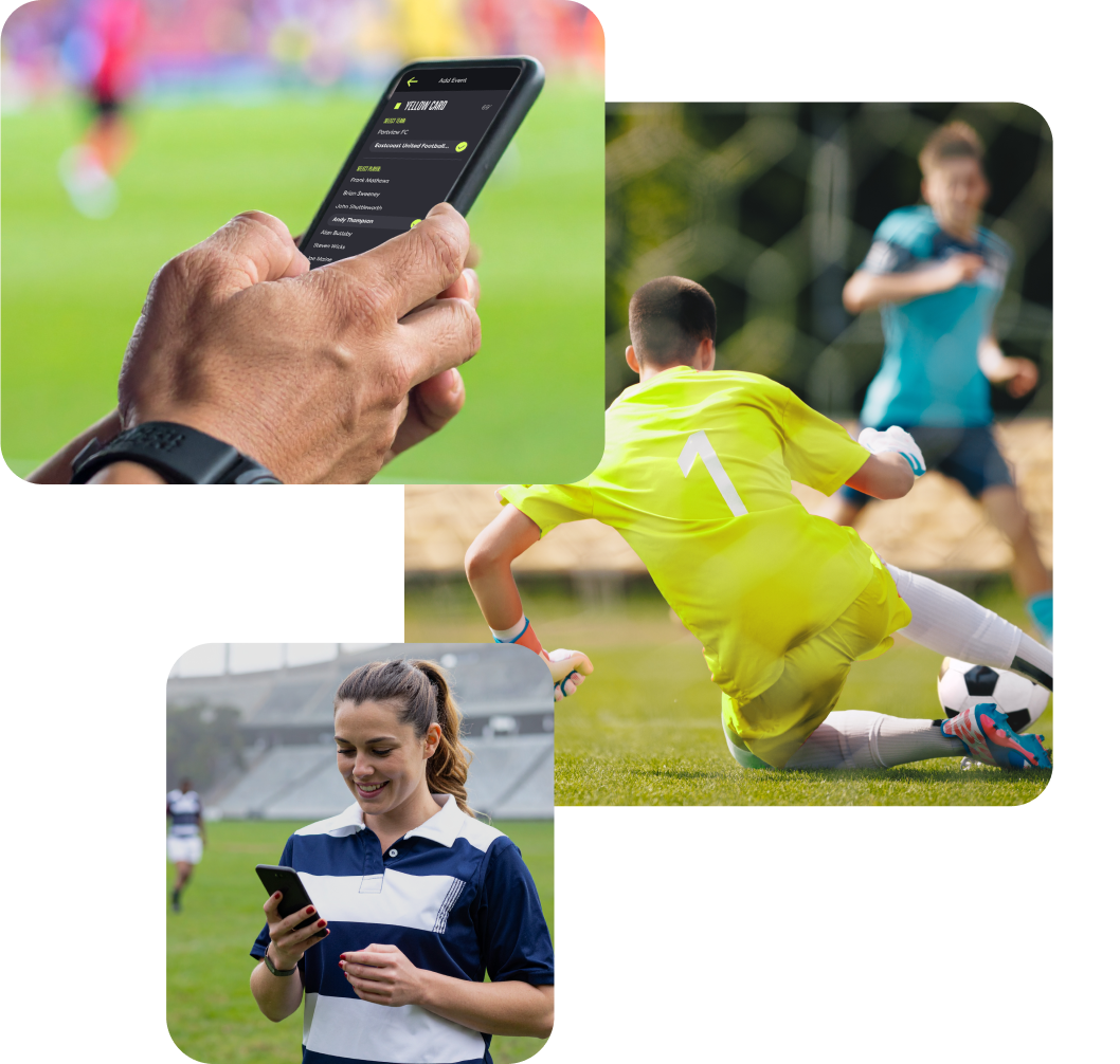 Collage of people using the app